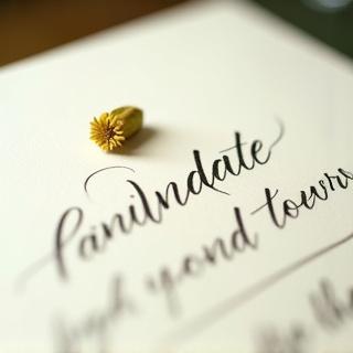 金箔と花びらをあしらったメニューカード